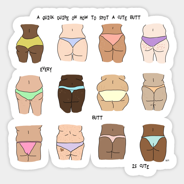 Butts 2 Sticker by HandsomeGirlDesigns